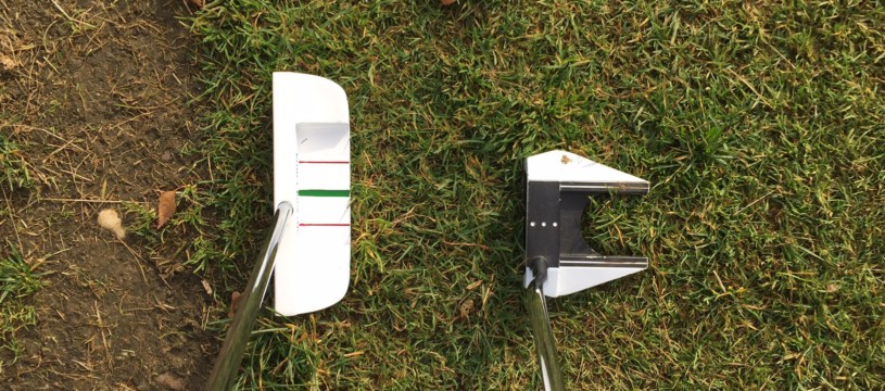 Größenvergleich Straighter-Putter CW-14 und Odyssey Nr. 7